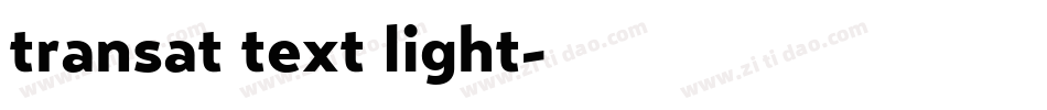 transat text light字体转换